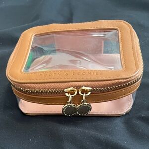 Poppy & Peonies Mini I Can See You Cosmetic Case Cognac